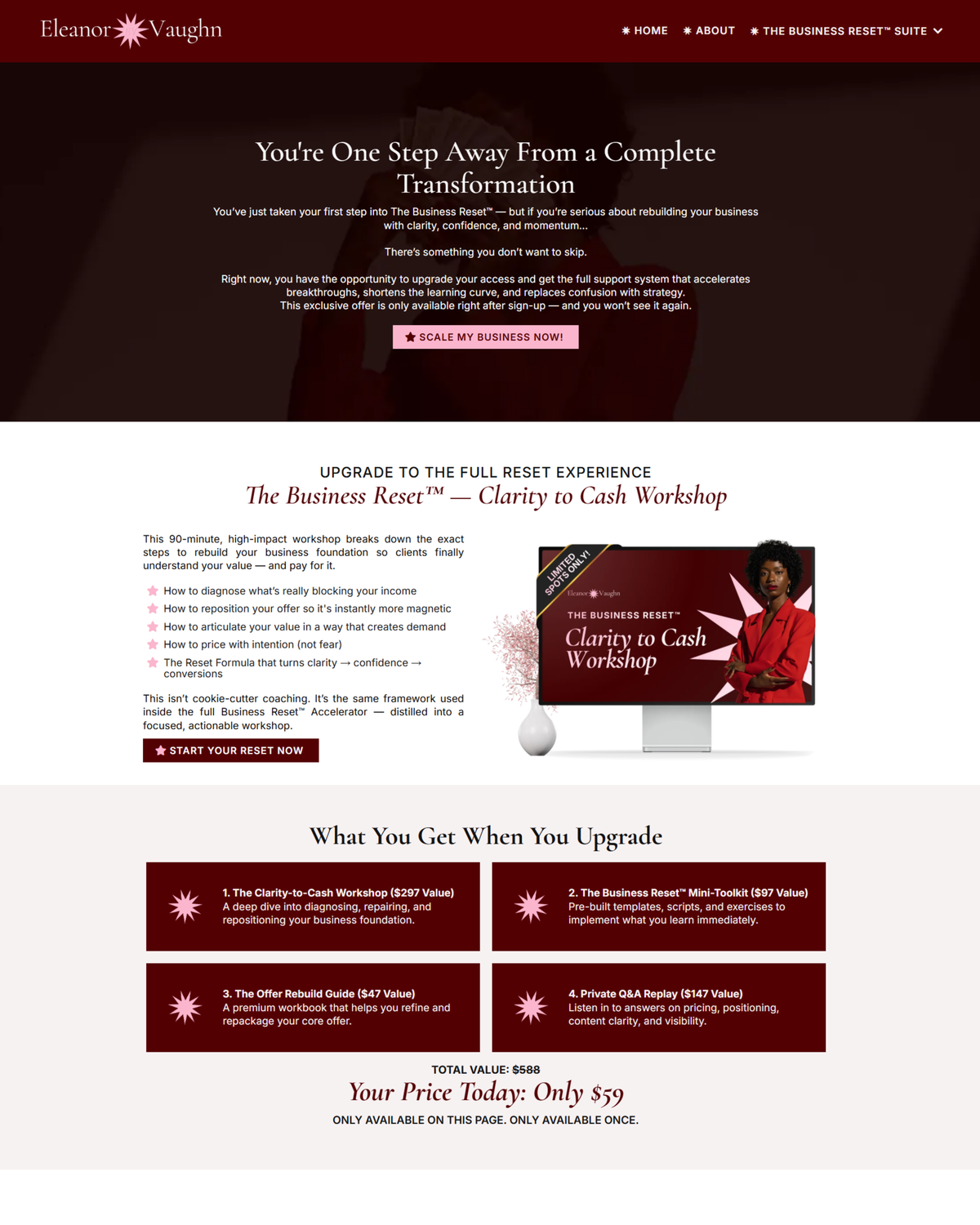 Eleanor Vaughn — GHL Sales Funnel Template