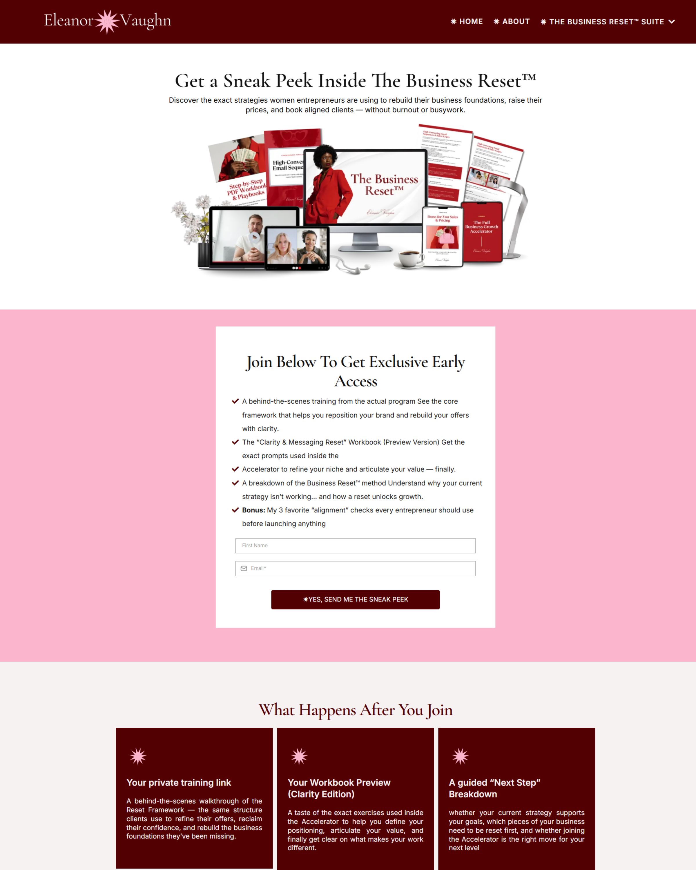 Eleanor Vaughn — GHL Sales Funnel Template