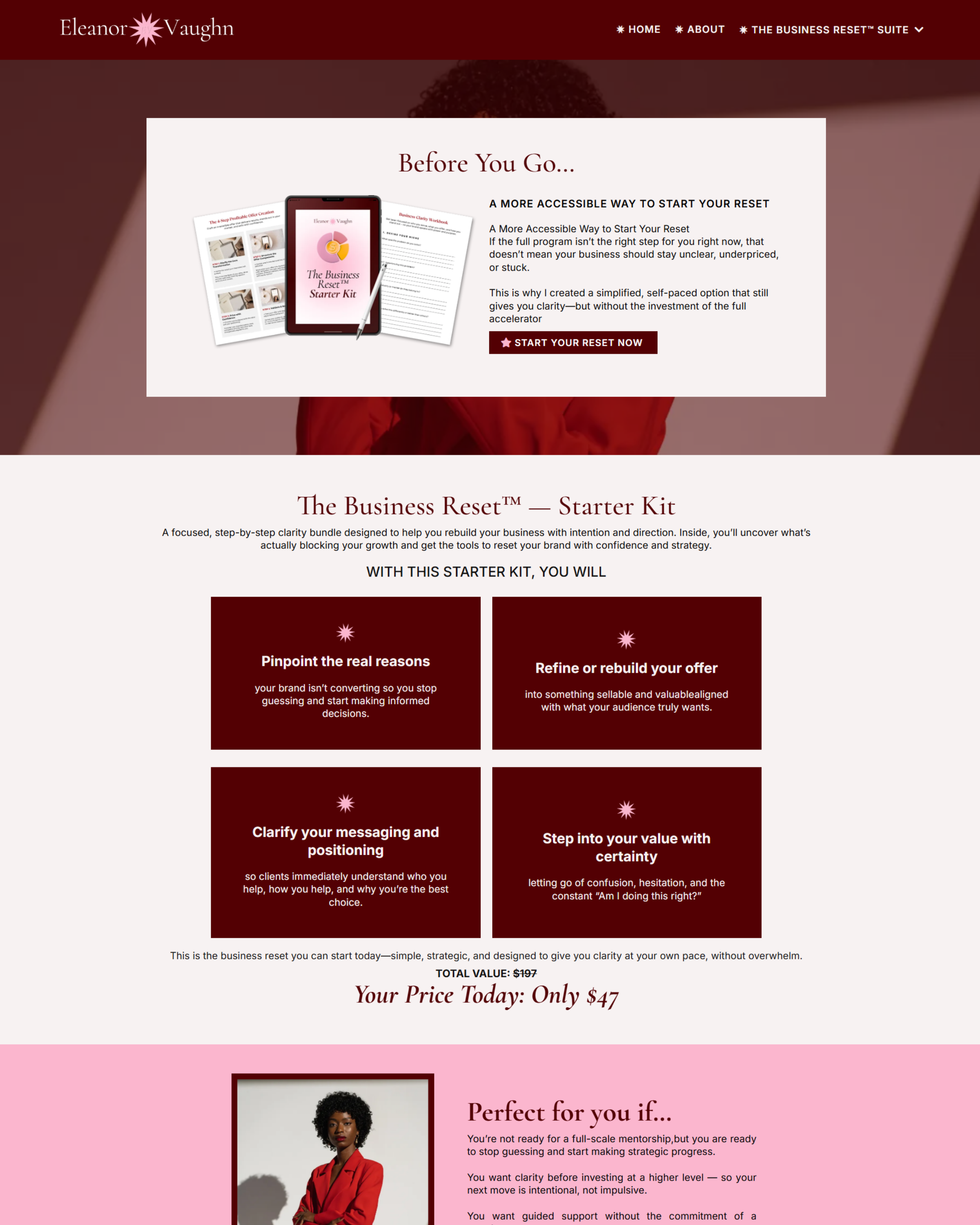 Eleanor Vaughn — GHL Sales Funnel Template