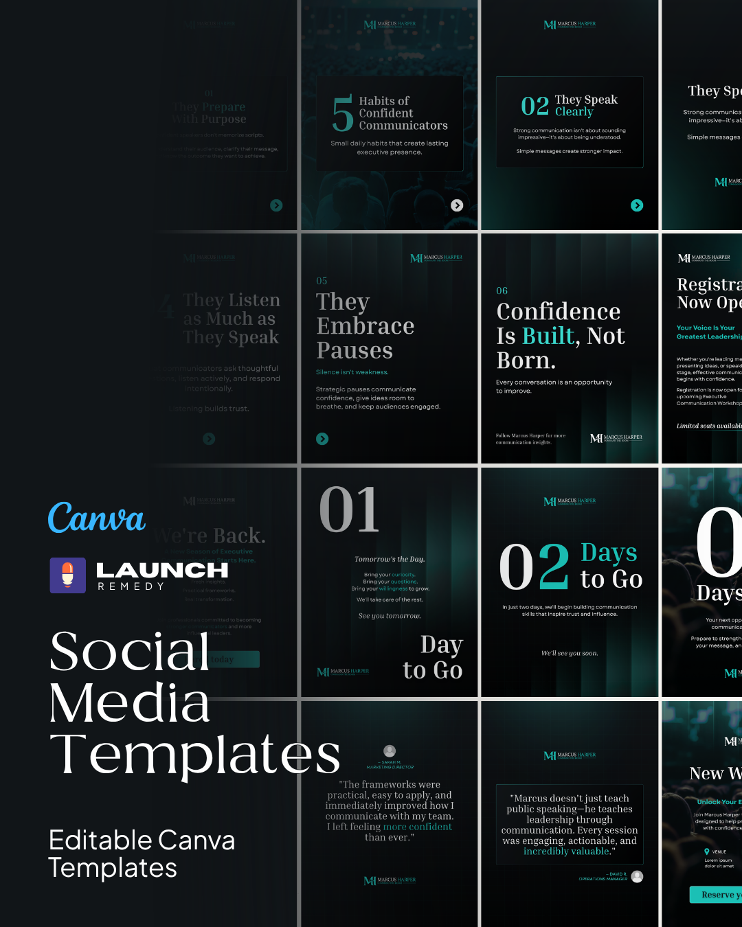 Marcus Harper Capsule — Social Content Templates