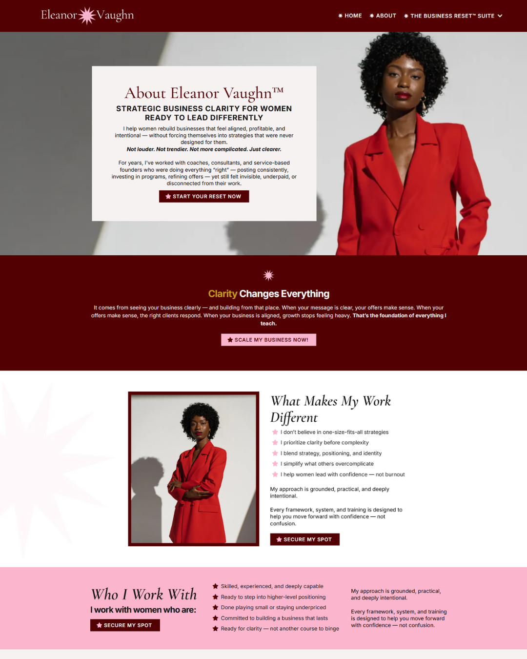 Eleanor Vaughn — GHL Website Template