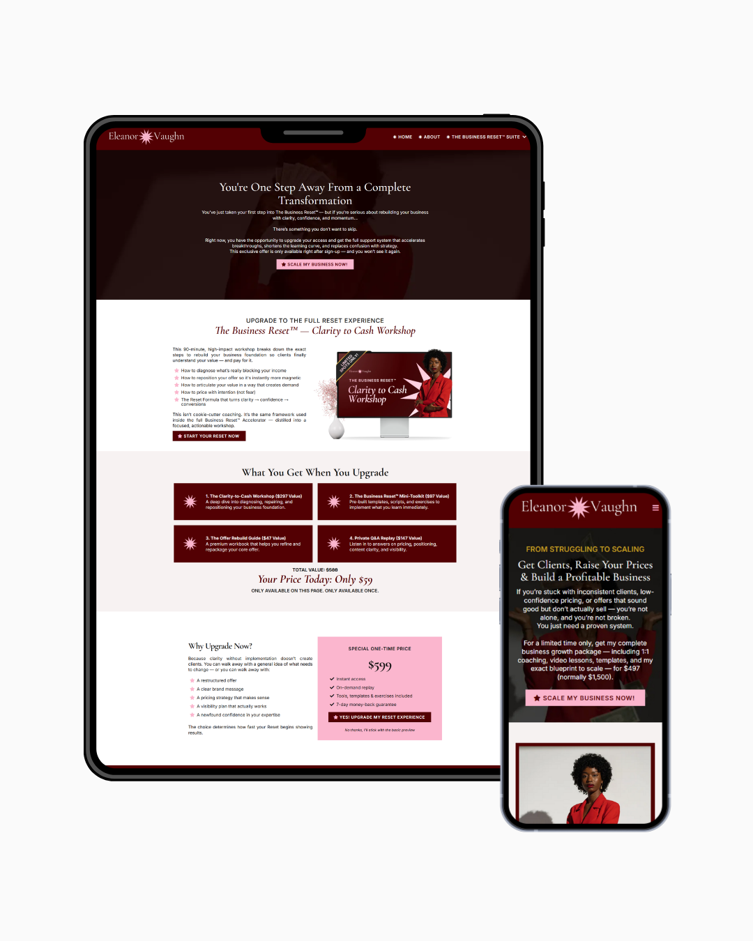 Eleanor Vaughn — GHL Sales Funnel Template